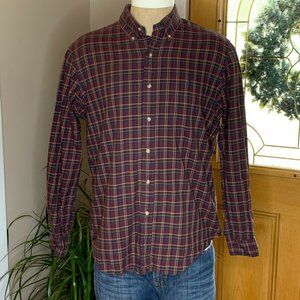 Ralph Lauren Men's L Long Sleeve Button Down Casual Pony Plaid